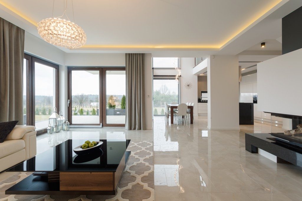 Home with marble floor