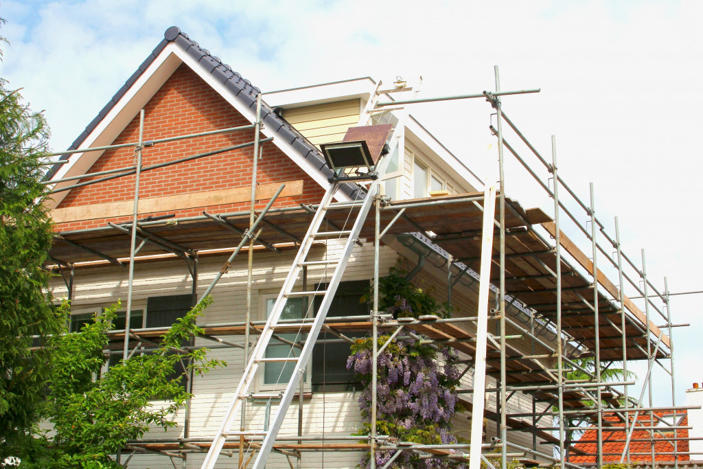 Exterior renovation of an older home